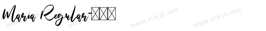Maria Regular字体转换